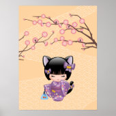 Neko Kokeshi Pop - Kat Oren Meisje Poster (Voorkant)