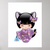 Neko Kokeshi Pop - Kat Oren meisje Poster (Voorkant)