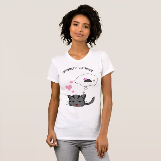 neko love t-shirt (Voorkant volledig)