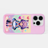 Neko maid anime pixel stijl iPhone hoesje (Achterkant horizontaal)