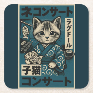 Neko Noodle Nights Kartonnen Onderzetters