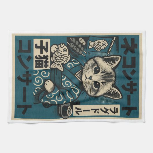 Neko Noodle Nights Theedoek (Horizontaal)