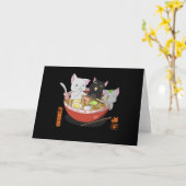 Neko Ramen cat Kaart (Gele Bloem)