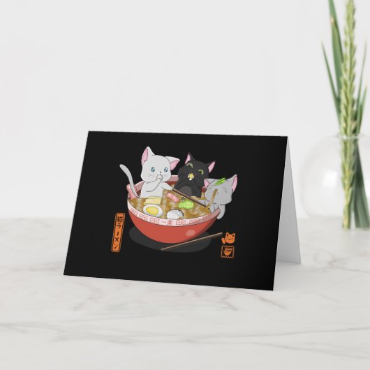 Neko Ramen cat Kaart (Voorkant)