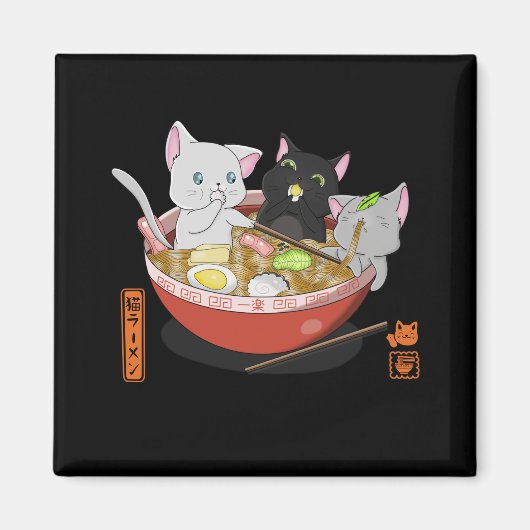Neko Ramen cat Magneet (Voorkant)