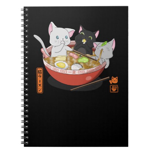 Neko Ramen cat Notitieboek (Voorkant)
