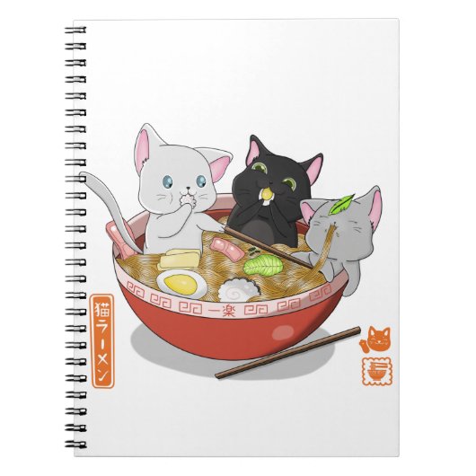 Neko Ramen cat Notitieboek (Voorkant)