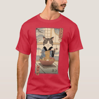 Neko Ramen Ukiyoe T-shirt