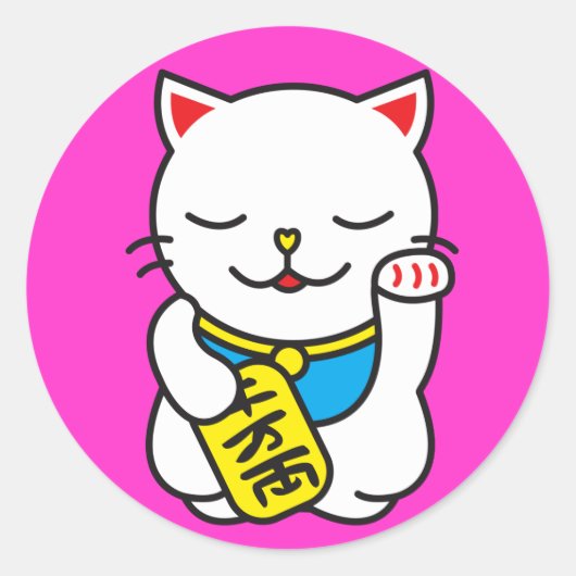 Neko Ronde Sticker (Voorkant)