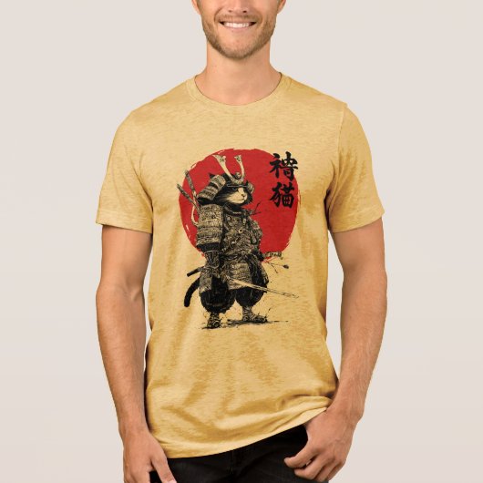Neko Samurai Tri-Blend Shirt (Voorkant)