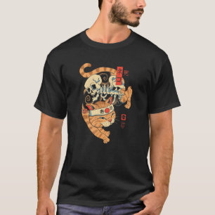 Neko Shi Sushi Leuke Kat Japanse Zonsondergang T-shirt
