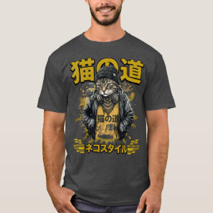 Neko-stijl – Japanse Streetwear Urbane Kattenontwe T-shirt