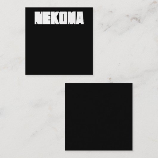 Neko Volleybal Praktijk Anime Manga Cosplay Vierkante Visitekaartje (Voorkant / Achterkant)