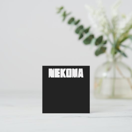 Neko Volleybal Praktijk Anime Manga Cosplay Vierkante Visitekaartje (Staand voorkant)