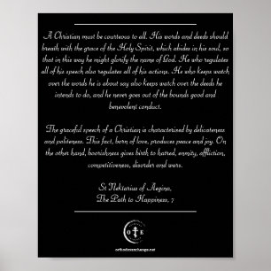 Nektarios over Christelijk gedrag Poster