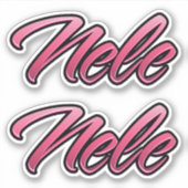 Nele faded pink Aufkleber Sticker Stickerset (Voorkant)