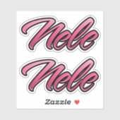 Nele faded pink Aufkleber Sticker Stickerset (Vel)