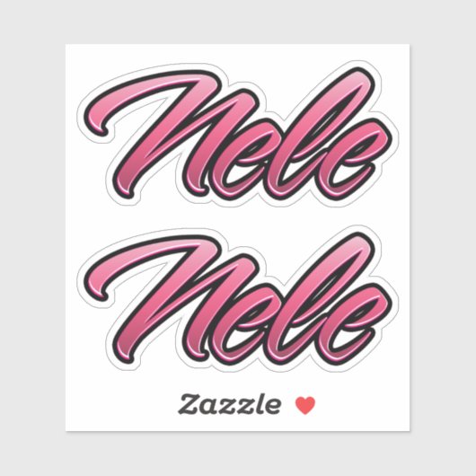 Nele faded pink Aufkleber Sticker Stickerset (Vel)