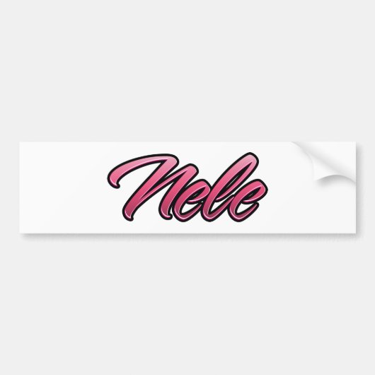 Nele rode roze Aufkleber Sticker (Voorkant)