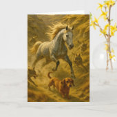 Nellie beschermt Charlie tegen de Coyotes Kaart (Gele Bloem)