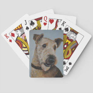 Nellie de Airedale Dog Art-speelkaarten Pokerkaarten