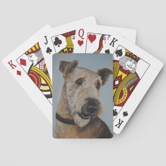 Nellie de Airedale Dog Art-speelkaarten Pokerkaarten (Achterkant)