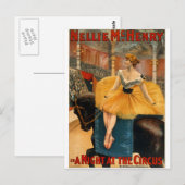 Nellie McHenry in een nacht bij de Circus Briefkaart (Voorkant / Achterkant)