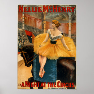 Nellie McHenry in een nacht op het Circus Canvas Poster