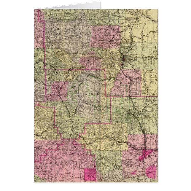 Nell's Topografische kaart van Colorado (Voorkant)