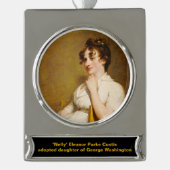 Nelly, kleindochter van President Verzilverd Banner Ornament (Voorkant)