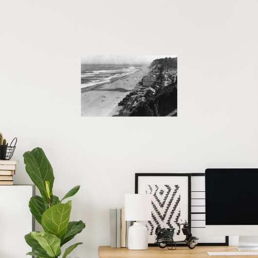 Nelscott, Oregon Beach Scene Waterfront Poster (Thuiskantoor)
