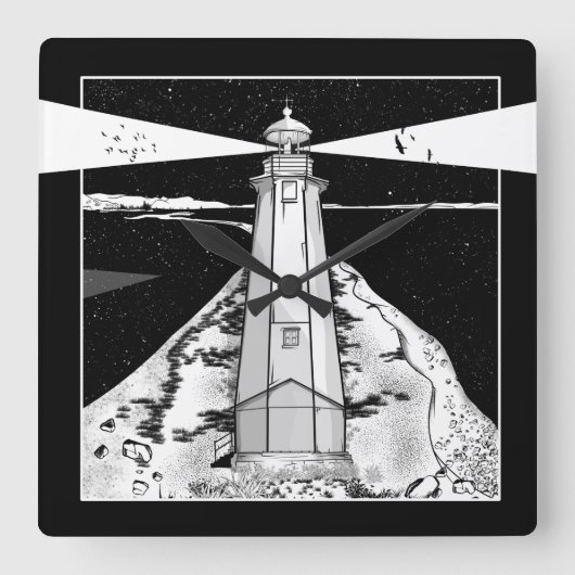 Nelson Boulder Bank Vierkante Klok (Voorkant)