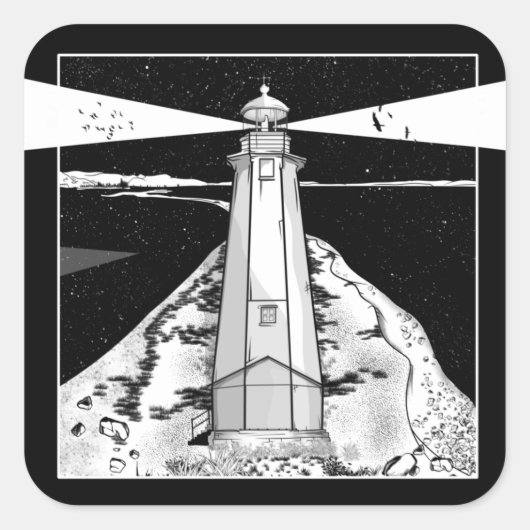 Nelson Boulder Bank Vierkante Sticker (Voorkant)