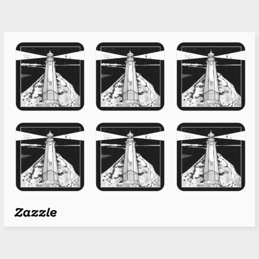 Nelson Boulder Bank Vierkante Sticker (Vel)