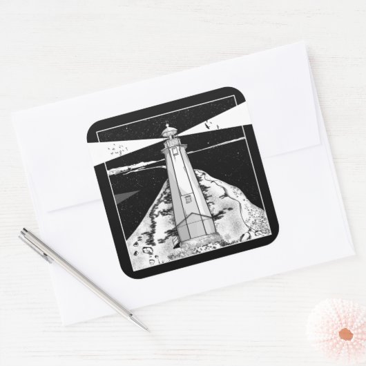 Nelson Boulder Bank Vierkante Sticker (Envelop)