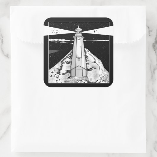 Nelson Boulder Bank Vierkante Sticker (Tas)