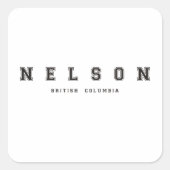 Nelson British Columbia Vierkante Sticker (Voorkant)