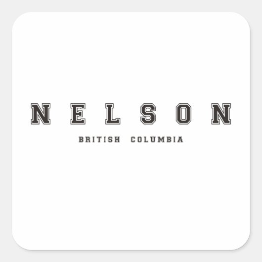 Nelson British Columbia Vierkante Sticker (Voorkant)