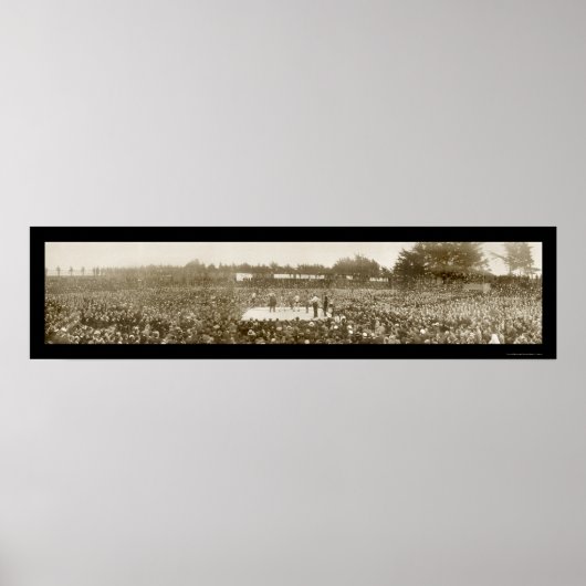 Nelson Britt Boxing Foto 1905 Poster (Voorkant)