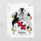 Nelson Family Crest Briefkaart (Voorkant / Achterkant)