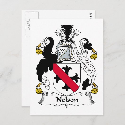 Nelson Family Crest Briefkaart (Voorkant / Achterkant)