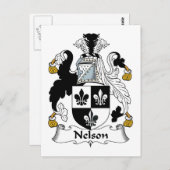 Nelson Family Crest Briefkaart (Voorkant / Achterkant)