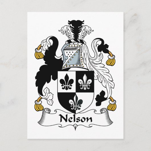 Nelson Family Crest Briefkaart (Voorkant)