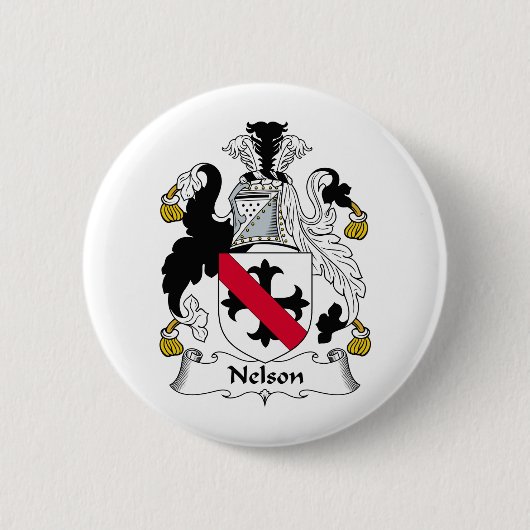 Nelson Family Crest Ronde Button 5,7 Cm (Voorkant)