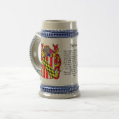 Nelson Family Crest Stein Bierpul (Voorkant links)
