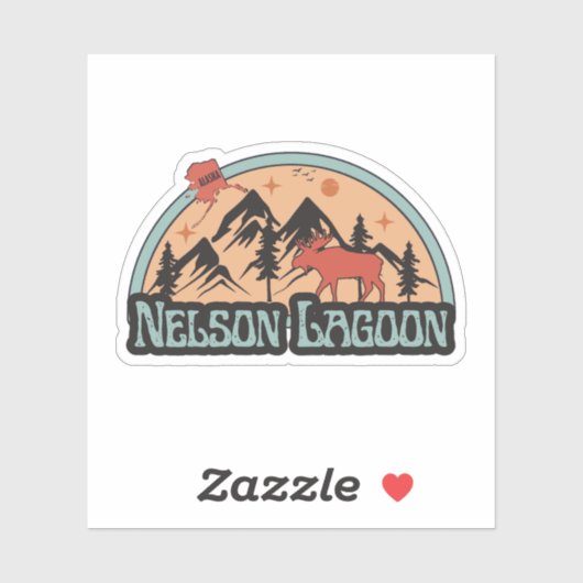 Nelson Lagoon, Alaska Sticker (Vel)