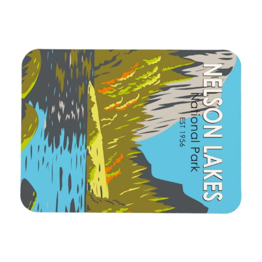 Nelson Lakes National Park New Zealand  Magneet (Horizontaal)