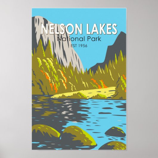 Nelson Lakes National Park New Zealand  Poster (Voorkant)