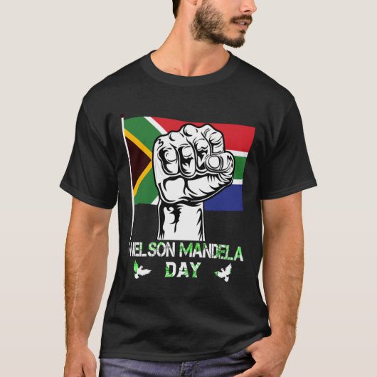 Nelson Mandela Day Black History T-shirt (Voorkant)