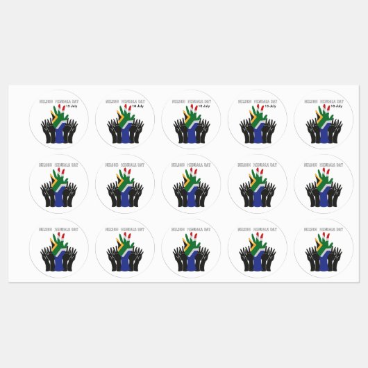 nelson Mandela day stickers (Vel)